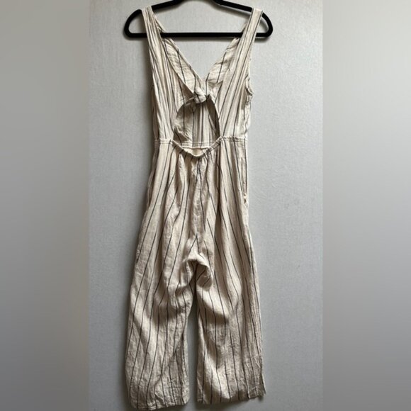 Gentle Fawn Arthur Linen tie back stripe jumpsuit Sz 2 - Picture 3 of 16